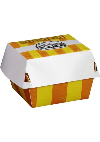 Hamburger Kutusu 11X11X9, 5 (Orta) - 150 Adet