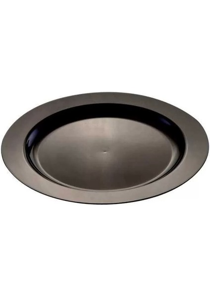 Plastik Siyah Tabak 23 cm - 10 Adet