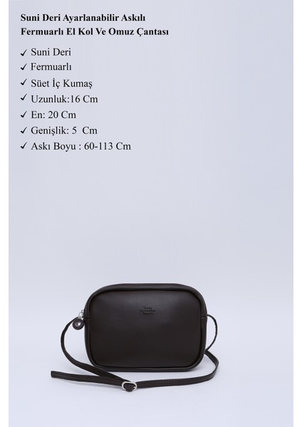 Kahverengi U23 Deri ,Tek Bölmeli, Fermuarlı,Süet Iç Kumaş, Ayarlanabilir Askılı, Mini Urban Omuz Çantası modelleri