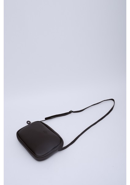 Kahverengi U23 Deri ,Tek Bölmeli, Fermuarlı,Süet Iç Kumaş, Ayarlanabilir Askılı, Mini Urban Omuz Çantası