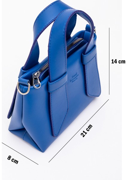 Saks Mavi SHK60 Suni Deri, Tek Bölmeli, Fermuarlı, Ayarlanabilir Askılı, El, Kol Ve Omuz Çantası modelleri