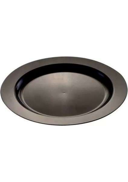 Plastik Siyah Tabak 19 cm - 10 Adet