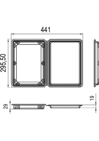 Baklava- Güllaç Kabı 1000 cc - 100 Adet fiyatları