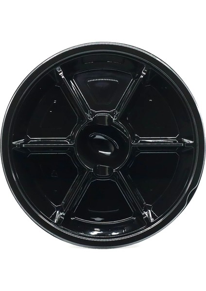 Yuvarlak 7 Bölmeli Siyah Kap - 50 Adet fiyatları