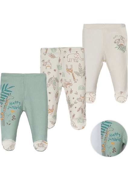 Jungle Üçlü Patikli Pantolon Set Mint Yeşili