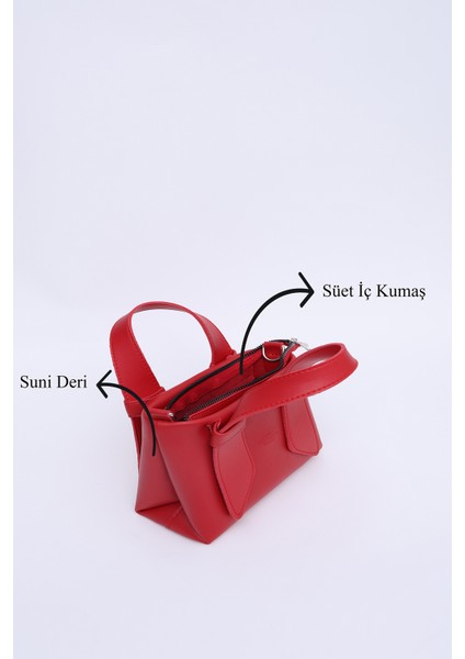 Kırmızı SHK60 Suni Deri, Tek Bölmeli, Fermuarlı, Ayarlanabilir Askılı, El, Kol Ve Omuz Çantası indirimleri