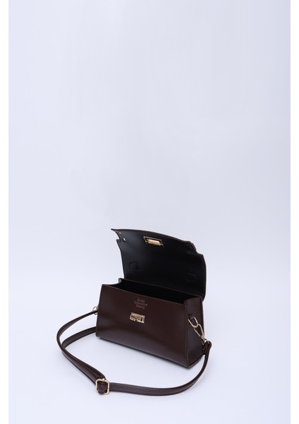 Kahve Rengi Shk188 Suni Deri Tek Bölmeli Kilit Detaylı Askılı El, Kol Ve Omuz Çantası indirimleri