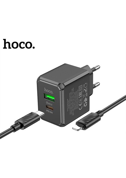 Hoco CS14A Ocean PD20W+QC3.0 Girişli Hızlı Şarj Başlığı ve Type-C To iPhone - CPTD5195-403 fırsatları