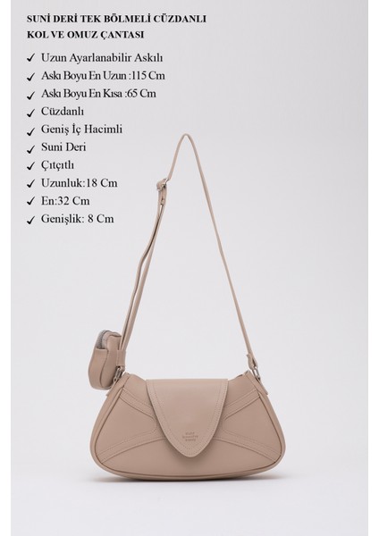 Vizon Shk96 Suni Deri Tek Bölmeli Cüzdanlı Kol ve Omuz Çantası modelleri