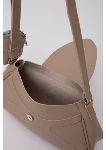 Vizon Shk96 Suni Deri Tek Bölmeli Cüzdanlı Kol ve Omuz Çantası