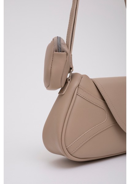 Vizon Shk96 Suni Deri Tek Bölmeli Cüzdanlı Kol ve Omuz Çantası