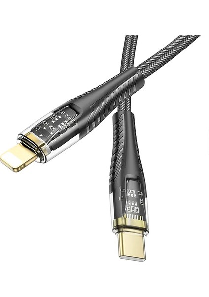 Hoco U121 Gold Standard Transparent Discovery Edition 60W Type-C To iPhone Lightning - CPTD9147-310 indirimleri