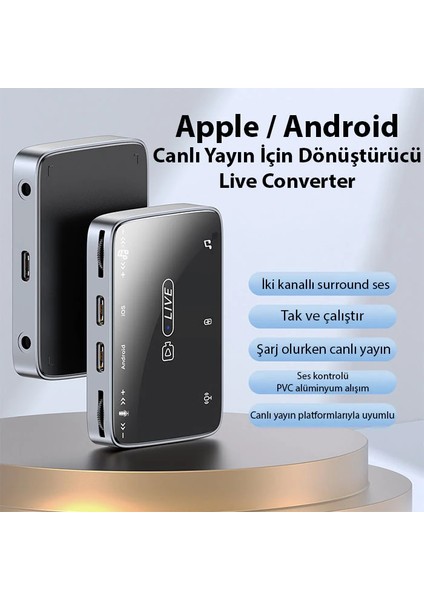 Ally MH-319 Type-C 2 In 1 Canlı Yayın Için Dönüştürücü Live Converter-(19 - CPTD8472-170 fiyatları