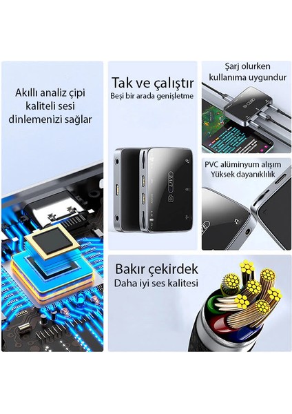Ally MH-319 Type-C 2 In 1 Canlı Yayın Için Dönüştürücü Live Converter-(19 - CPTD8472-170 modelleri