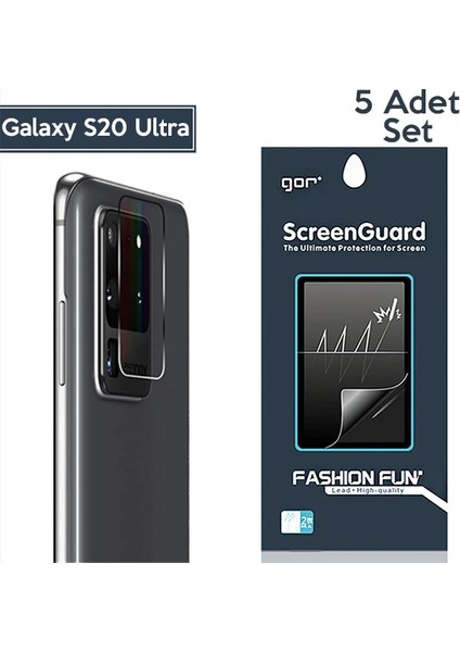 Gor Samsung Galaxy S20 Ultra Kamera Lens Koruyucu 5 ADET-(1903) - CPTD3080-9107