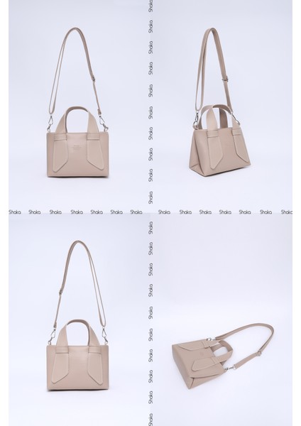 Vizon SHK60 Suni Deri, Tek Bölmeli, Fermuarlı, Ayarlanabilir Askılı, El, Kol Ve Omuz Çantası