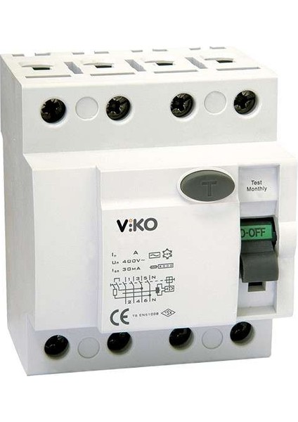Kaçak Akım Koruma Rölesi 4p 25A 30MA VTR4-2530