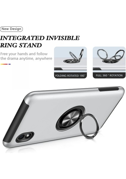Samsung Galaxy A01 Core Kılıf Elit Yüzüklü Kapak - Gümüş - CPTD6931-1584 modelleri