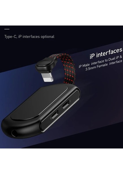 Baseus L47 3in1 2x iPhone Lightning Başlık ve 3.5mm Kulaklık Çıkışlı Şarj A - CPTD8114-876 modelleri