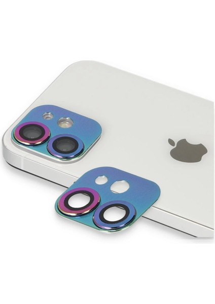 iPhone 11 Pers Alüminyum Kamera Lens - Rainbow - CPTD3752-2338