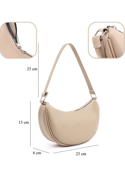 Vizon SHK26 Tek Bölmeli Suni Deri El ve Omuz Çantası U:12 E:26 G:6 cm fırsatları