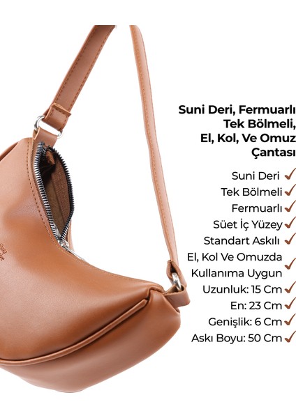 Taba SHK26 Tek Bölmeli Suni Deri El ve Omuz Çantası U:12 E:26 G:6 cm
