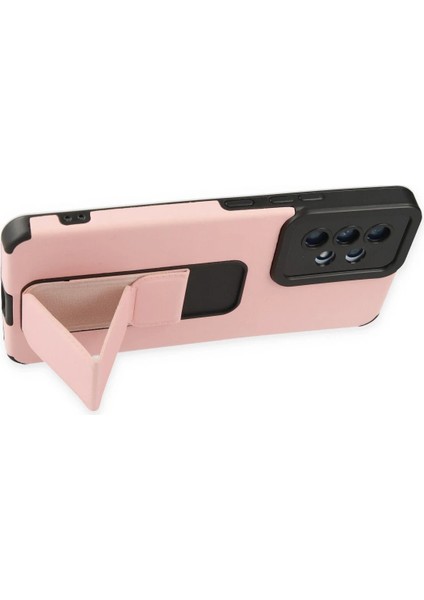 Samsung Galaxy A53 5g Kılıf Mega Standlı Silikon - Pudra - CPTD1466-8775 fırsatları