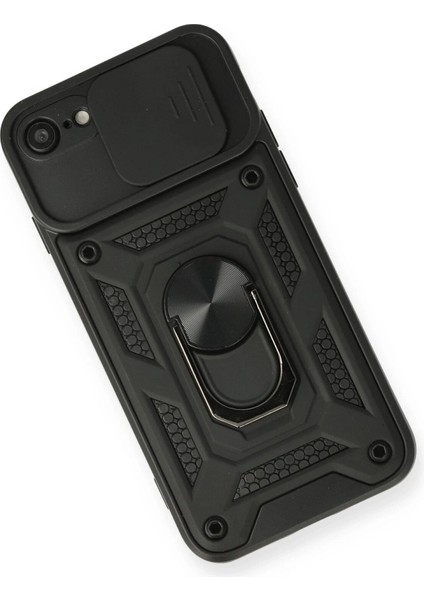 iPhone 7 Kılıf Pars Lens Yüzüklü Silikon - Siyah - CPTD4977-2220 modelleri