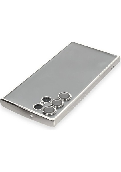 Samsung Galaxy S22 Ultra Kılıf Lensli Silikon - Gümüş - CPTD7976-1317 modelleri