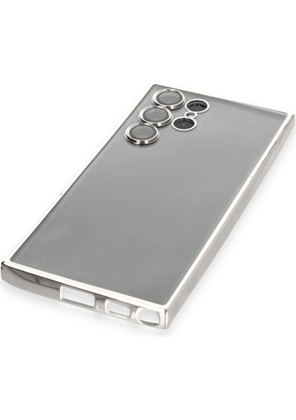 Samsung Galaxy S22 Ultra Kılıf Lensli Silikon - Gümüş - CPTD7976-1317 fırsatları