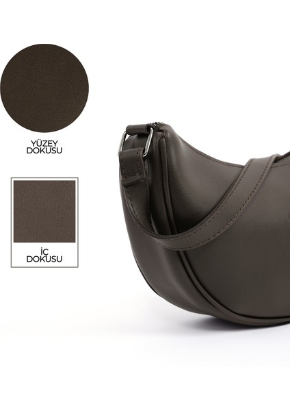 Kahve Rengi SHK26 Tek Bölmeli Suni Deri El ve Omuz Çantası U:12 E:26 G:6 cm indirimleri