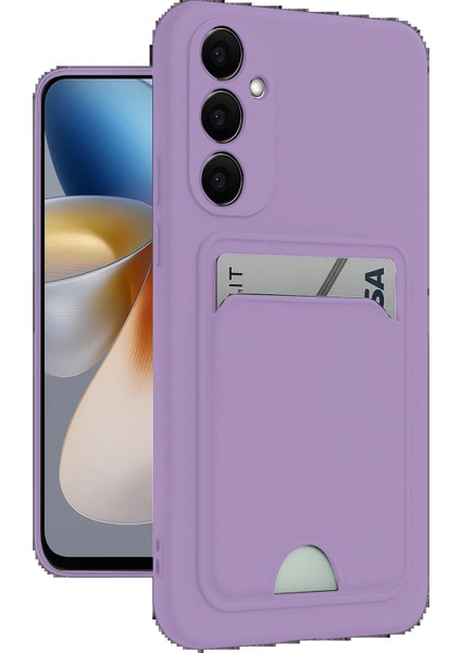 Samsung Galaxy M15 Kelvin Kartvizitli Silikon - Lila - CPTD2045-1523