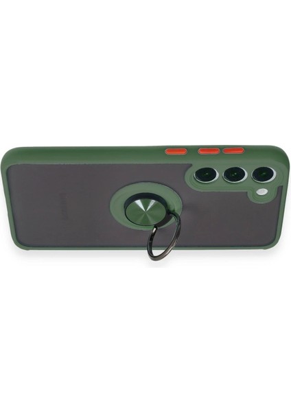 Samsung Galaxy S23 Plus Kılıf Montreal Yüzüklü Silikon Kapak - Yeşil - CPTD7519-8489 modelleri
