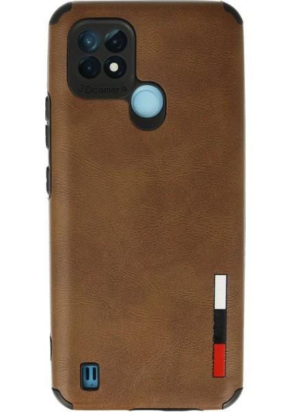 Realme C21 Kılıf Loop Deri Silikon - Kahverengi - CPTD6878-1764