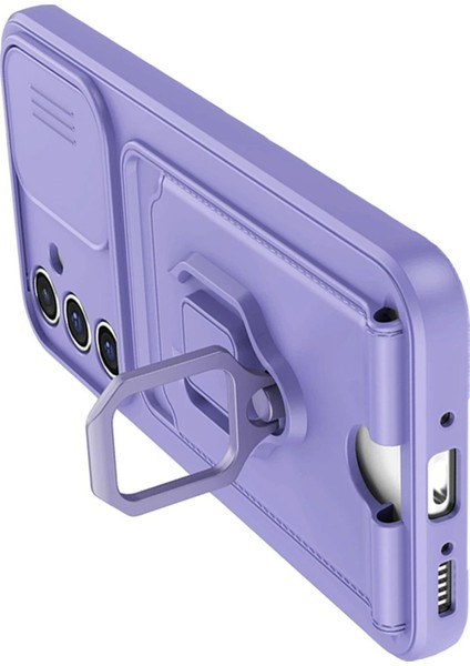 Samsung Galaxy A05S Kılıf Zuma Kartvizitli Yüzüklü Silikon - Lila - CPTD1686-4930 modelleri