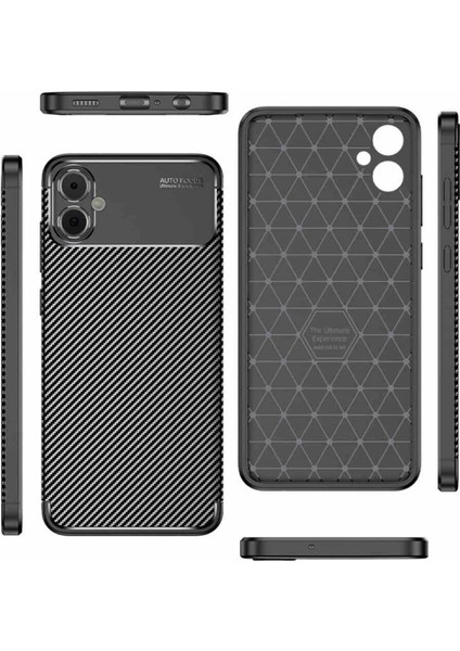 Samsung Galaxy A05 Kılıf Auto Focus Karbon Kapak - Siyah - CPTD7334-1964 modelleri