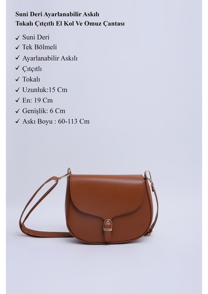Taba SHK17 Suni Deri, Tek Bölmeli, Çıtçıt Kapama, Ayarlanabilir Askılı,el, Kol ve Omuz Çantası modelleri