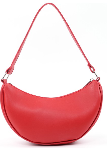 Kırmızı SHK26 Tek Bölmeli Suni Deri El ve Omuz Çantası U:12 E:26 G:6 cm modelleri