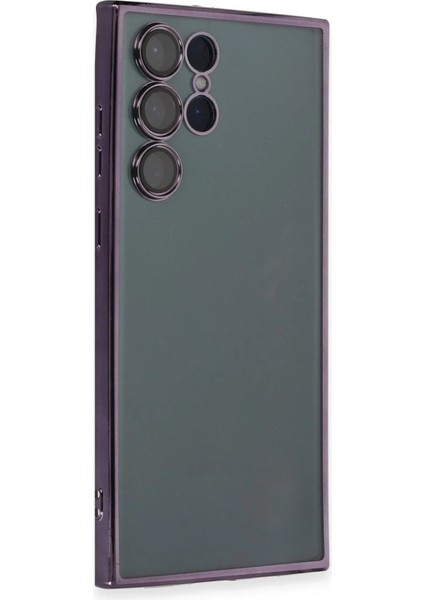 Samsung Galaxy S22 Ultra Kılıf Lensli Silikon - Mor - CPTD6901-8000