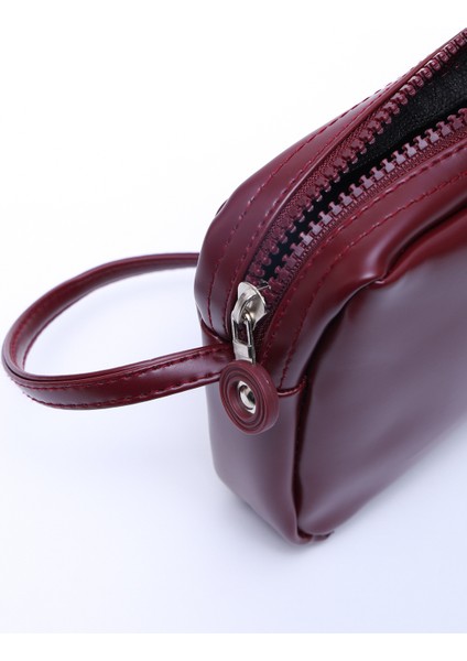 Bordo U23 Suni Deri ,tek Bölmeli, Fermuarlı,süet Iç Kumaş, Ayarlanabilir Askılı, Mini Urban Omuz Çantası indirimleri