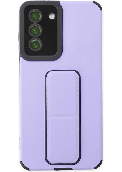 Samsung Galaxy S21 Fe Kılıf Mega Standlı Silikon - Lila - CPTD7227-1927