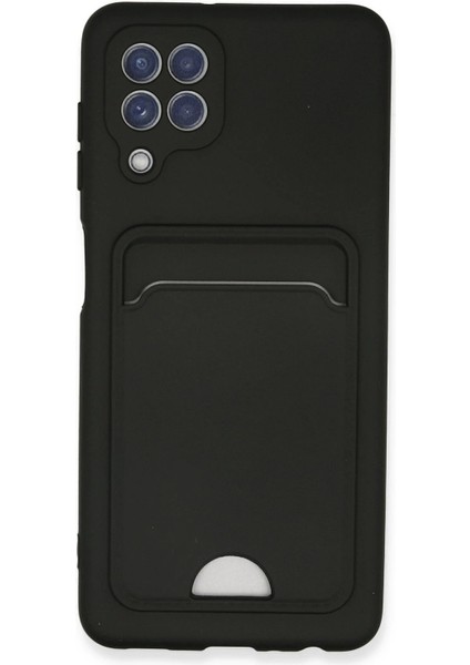 Samsung Galaxy A22 Kılıf Kelvin Kartvizitli Silikon - Siyah - CPTD3006-6484