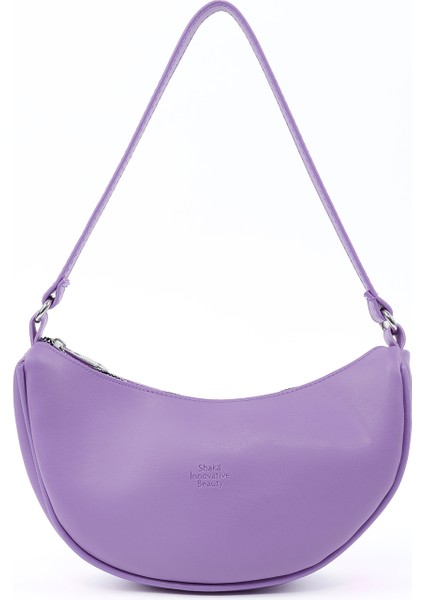 Lila SHK26 Tek Bölmeli Suni Deri El ve Omuz Çantası U:12 E:26 G:6 cm