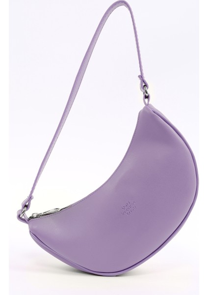 Lila SHK26 Tek Bölmeli Suni Deri El ve Omuz Çantası U:12 E:26 G:6 cm