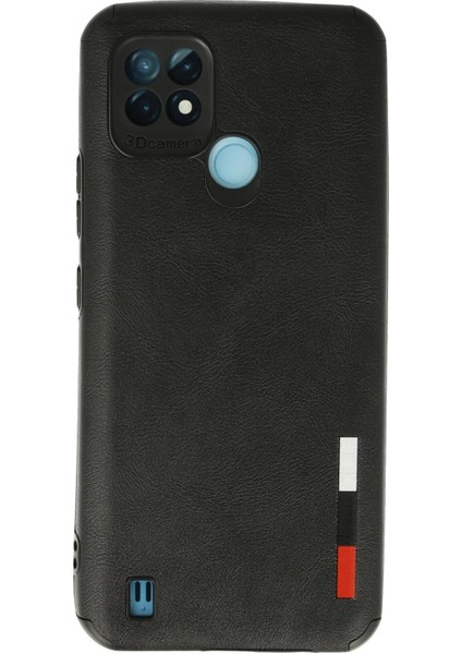 Realme C21 Kılıf Loop Deri Silikon - Siyah - CPTD1042-8259