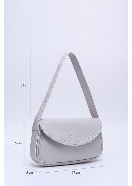 Gri Shk150 Suni Deri Astarlı Çıtçıtlı Ayarlanabilir Askılı El, Kol ve Omuz Çantası fiyatları