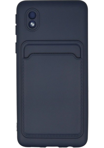 Samsung Galaxy A01 Core Kılıf Kelvin Kartvizitli Silikon - Lacivert - CPTD8962-7993