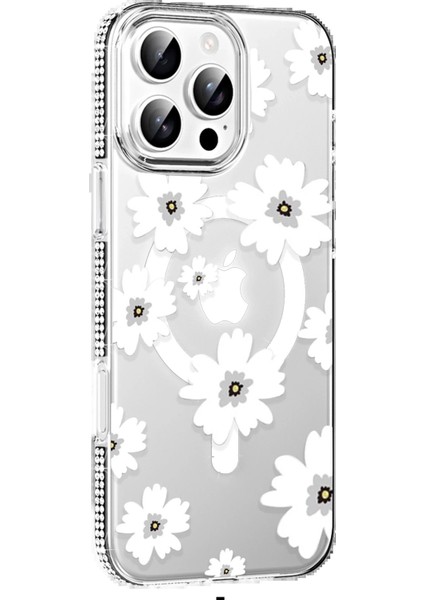 Apple iPhone 16 Pro Floral Magsafe Kapak - Beyaz - CPTD3074-4887 indirimleri