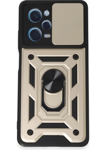 Xiaomi Redmi Note 12 Pro 5g Kılıf Pars Lens Yüzüklü Silikon - Gold - CPTD6798-2117