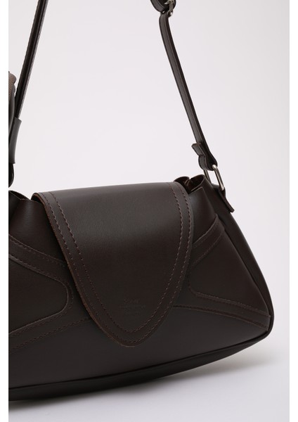 Kahve Rengi Shk96 Suni Deri Tek Bölmeli Cüzdanlı Kol ve Omuz Çantası indirimleri